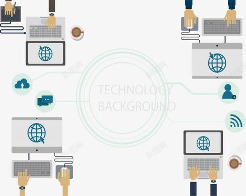 互联网开发技术办公矢量图 提升电商与商务办公效率的创意素材